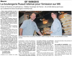 La boulangerie Ruaud en vedette dans la presse quotidienne